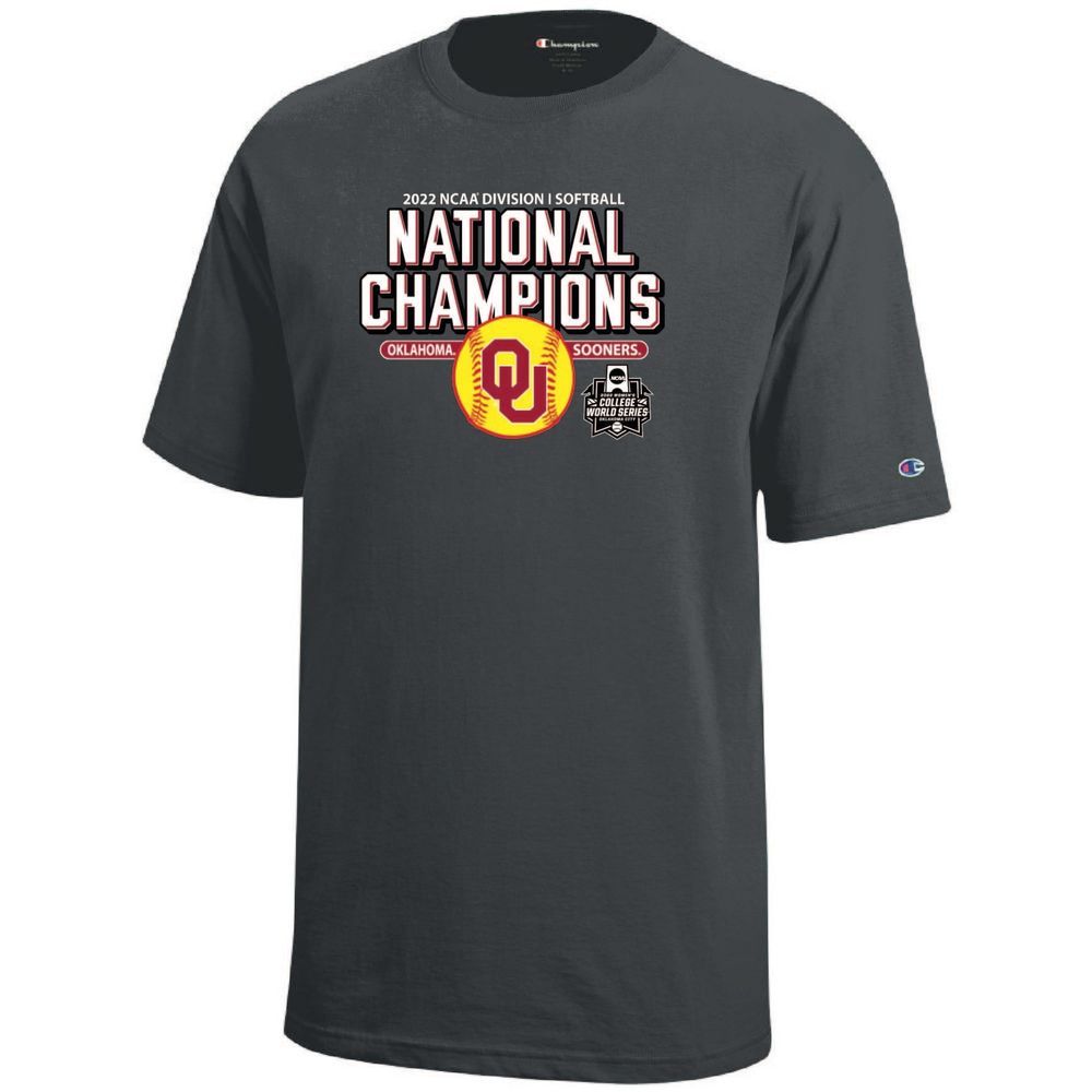 Youth Champion Heathered Gray Oklahoma Sooners Locker Room T-Shirt