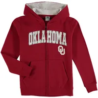 Chandail à capuchon avec arche et logo cramoisi Oklahoma Sooners pour jeune