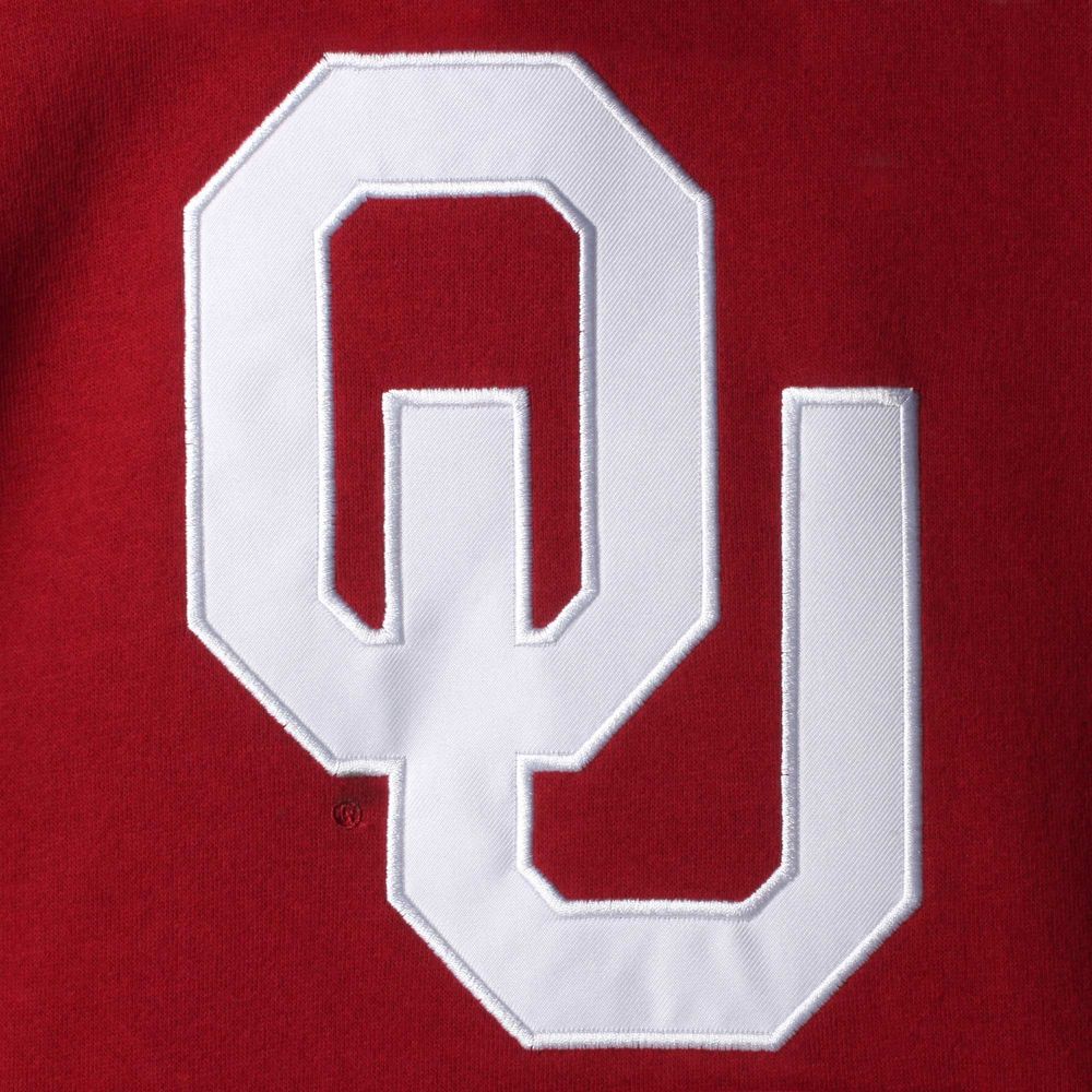 Youth Crimson Oklahoma Sooners Big Logo Pullover Hoodie