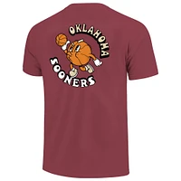 Youth Crimson Oklahoma Sooners Comfort Colors Basketball T-Shirt