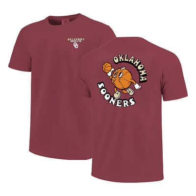 T-shirt de basket-ball pour jeunes, Crimson Oklahoma Sooners Comfort Colors