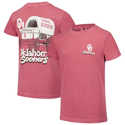 T-shirt pour jeunes Crimson Oklahoma Sooners Hyperlocal Comfort Colors