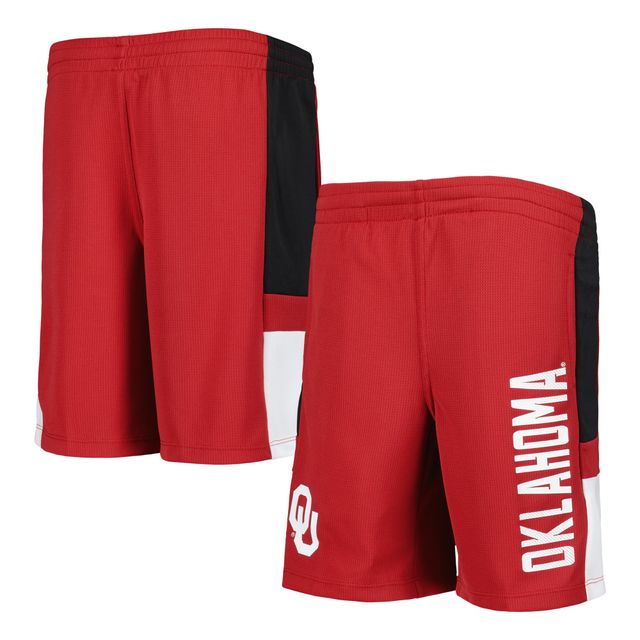 Short de performance en maille latérale Oklahoma Sooners cramoisi pour jeune