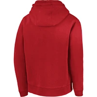 Youth Fanatics Crimson Oklahoma Sooners Stacked Arch Pullover Hoodie