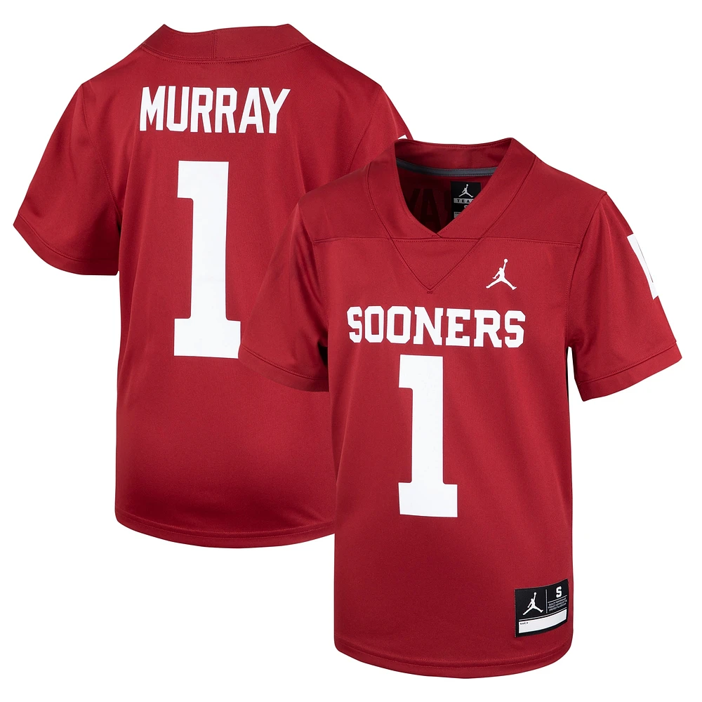 Maillot Jordan Brand Kyler Murray Crimson Oklahoma Sooners Intouchable pour jeunes