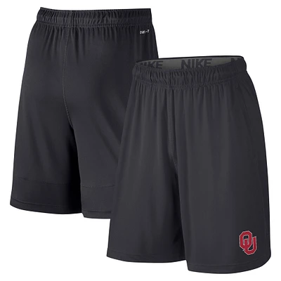 Youth Nike  Anthracite Oklahoma Sooners Fly Performance Shorts