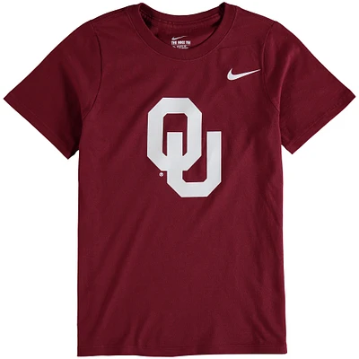 Youth Nike Crimson Oklahoma Sooners Cotton Logo T-Shirt
