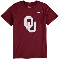 Youth Nike Crimson Oklahoma Sooners Cotton Logo T-Shirt