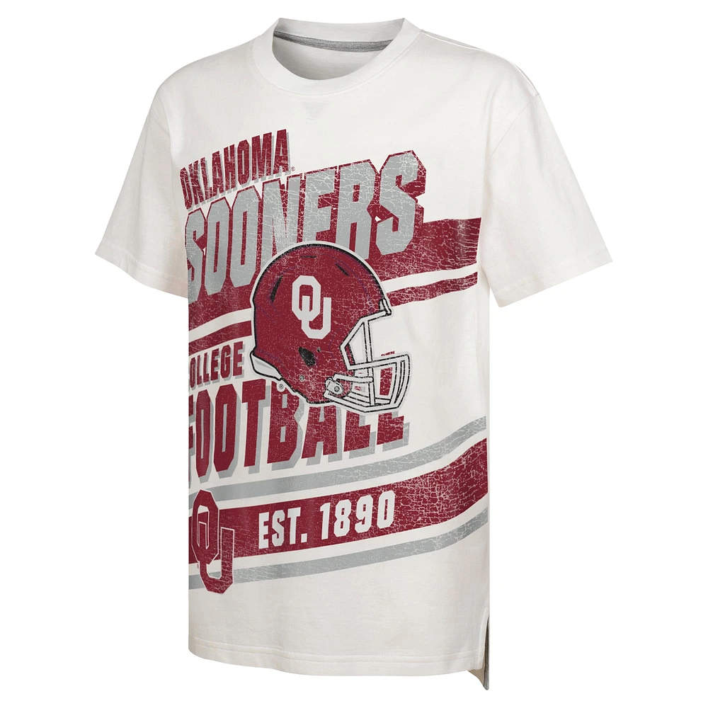 Youth White Oklahoma Sooners Let's Get Loud Oversized T-Shirt