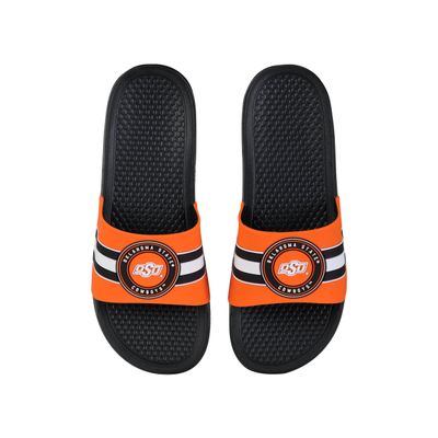 FOCO Oklahoma State Cowboys Stripe Raised Slide Sandals