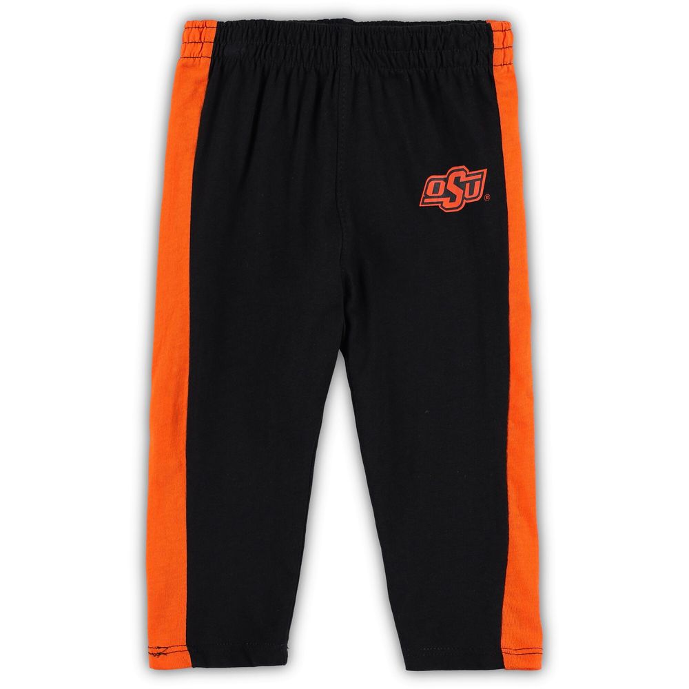 Infant Orange/Black Oklahoma State Cowboys Little Kicker Long Sleeve Bodysuit and Sweatpants Set