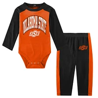 Ensemble body et pantalon à manches longues pour bébé Orange Oklahoma State Cowboys Rookie Of The Year