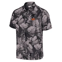 Men's Tommy Bahama  Black Oklahoma State Cowboys Coast Nuevo Fronds Camp Button-Up Top