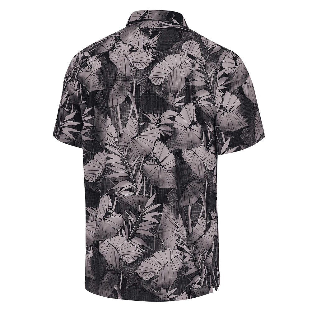 Men's Tommy Bahama  Black Oklahoma State Cowboys Coast Nuevo Fronds Camp Button-Up Top
