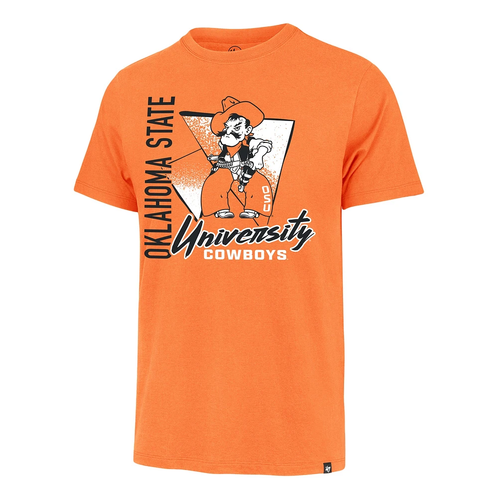 Men's '47 Orange Oklahoma State Cowboys Side Arm Franklin T-Shirt