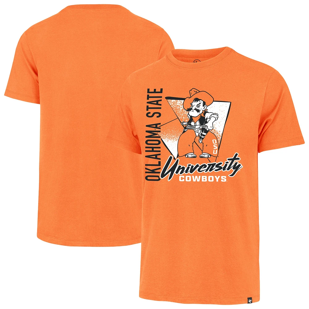 Men's '47 Orange Oklahoma State Cowboys Side Arm Franklin T-Shirt