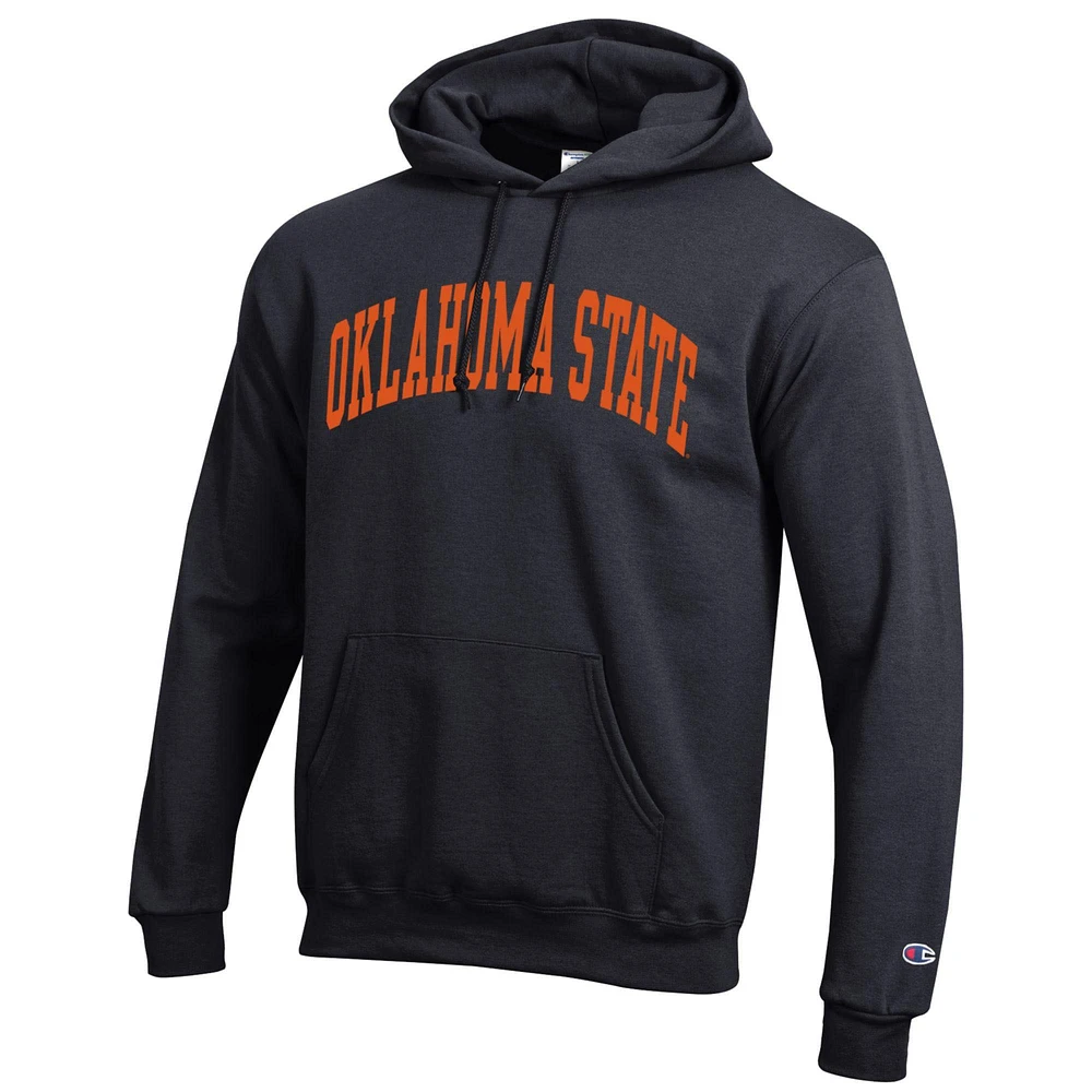 Men's Champion  Black Oklahoma State Cowboys Basic Arch Fleece Pullover Hoodie