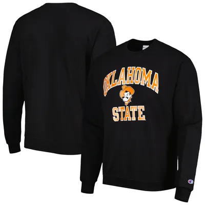 Men's Champion Black Oklahoma State Cowboys High Motor Pullover Sweatshirt