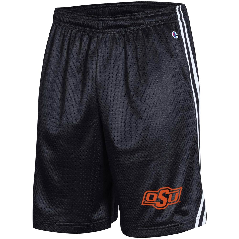 Men's Champion Black Oklahoma State Cowboys Team Lacrosse Shorts