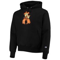 Men's Champion Black Oklahoma State Cowboys Vault Logo Reverse Weave Pullover Hoodie