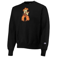 Sweat-shirt noir Champion Oklahoma State Cowboys Vault Logo Reverse Weave pour homme