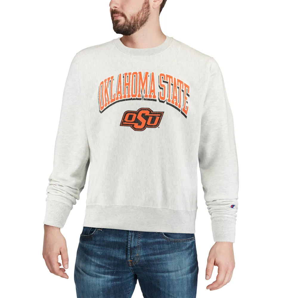 Sweat-shirt gris à armure inversée Champion Oklahoma State Cowboys pour homme