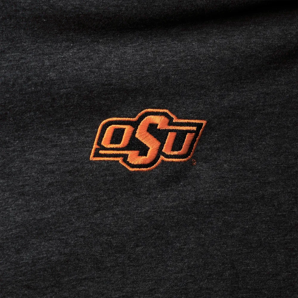 Men's Champion Heathered Black Oklahoma State Cowboys Field Day Team Quarter-Zip Jacket