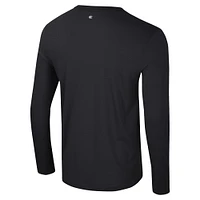 T-shirt à manches longues 2 coups Colosseum Black Oklahoma State Cowboys Color Pop Active Blend pour hommes