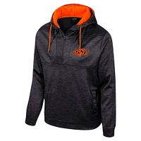 Men's Colosseum Black Oklahoma State Cowboys Cypher Half-Zip Hoodie