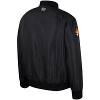 Blouson aviateur entièrement zippé Colosseum noir pour hommes des Oklahoma State Cowboys