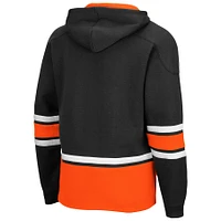 Men's Colosseum Black Oklahoma State Cowboys Lace Up 3.0 Pullover Hoodie