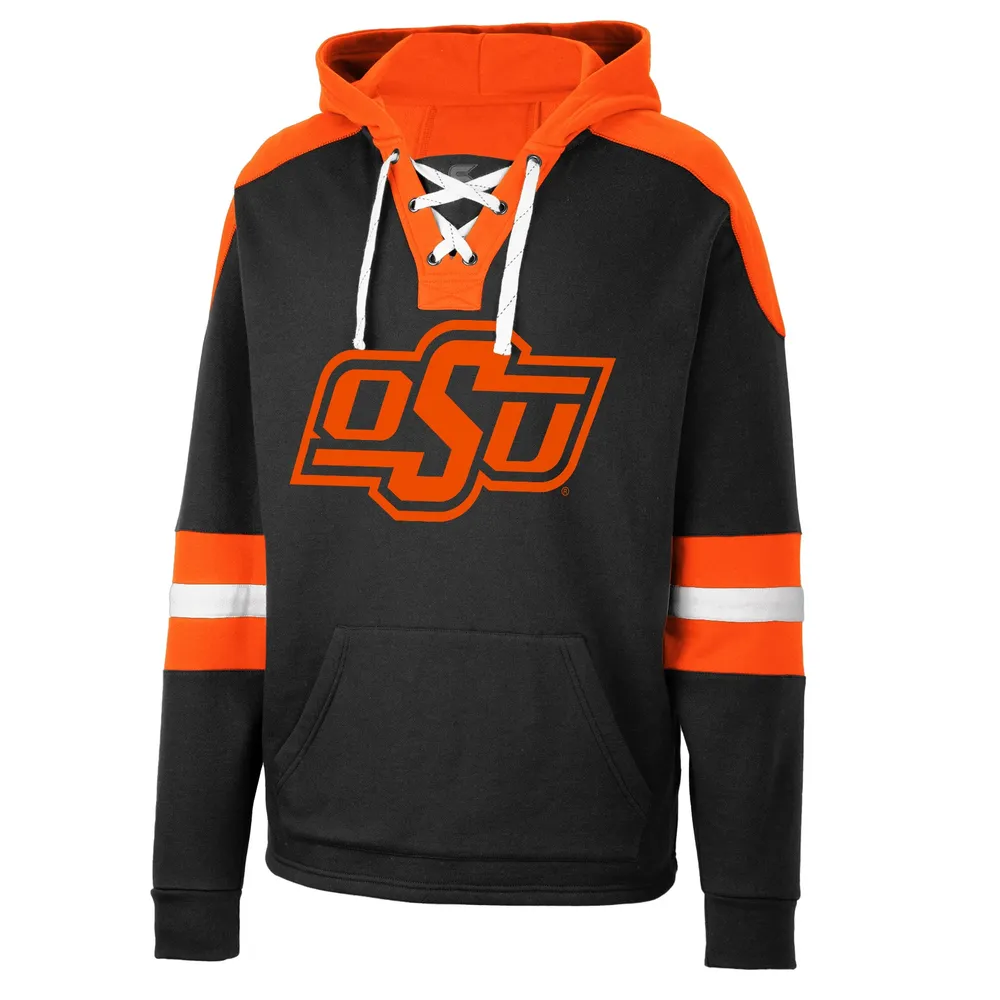 Men's Colosseum Oklahoma State Cowboys Lace-Up 4.0 Pullover Hoodie