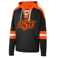 Men's Colosseum Oklahoma State Cowboys Lace-Up 4.0 Pullover Hoodie