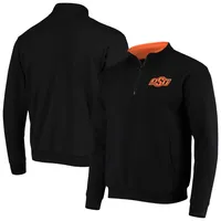 Colosseum Black Oklahoma State Cowboys Tortugas Logo Veste à quart de zip pour homme