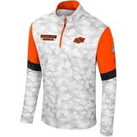 Men's Colosseum  Camo Oklahoma State Cowboys OHT Military Appreciation Tomahawk Quarter-Zip Windshirt