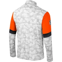 Men's Colosseum  Camo Oklahoma State Cowboys OHT Military Appreciation Tomahawk Quarter-Zip Windshirt