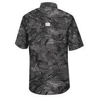 Men's Colosseum  Charcoal Oklahoma State Cowboys Realtree Aspect Charter Full-Button Fishing Shirt