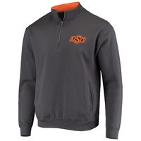 Men's Colosseum Charcoal Oklahoma State Cowboys Tortugas Logo Quarter-Zip Jacket