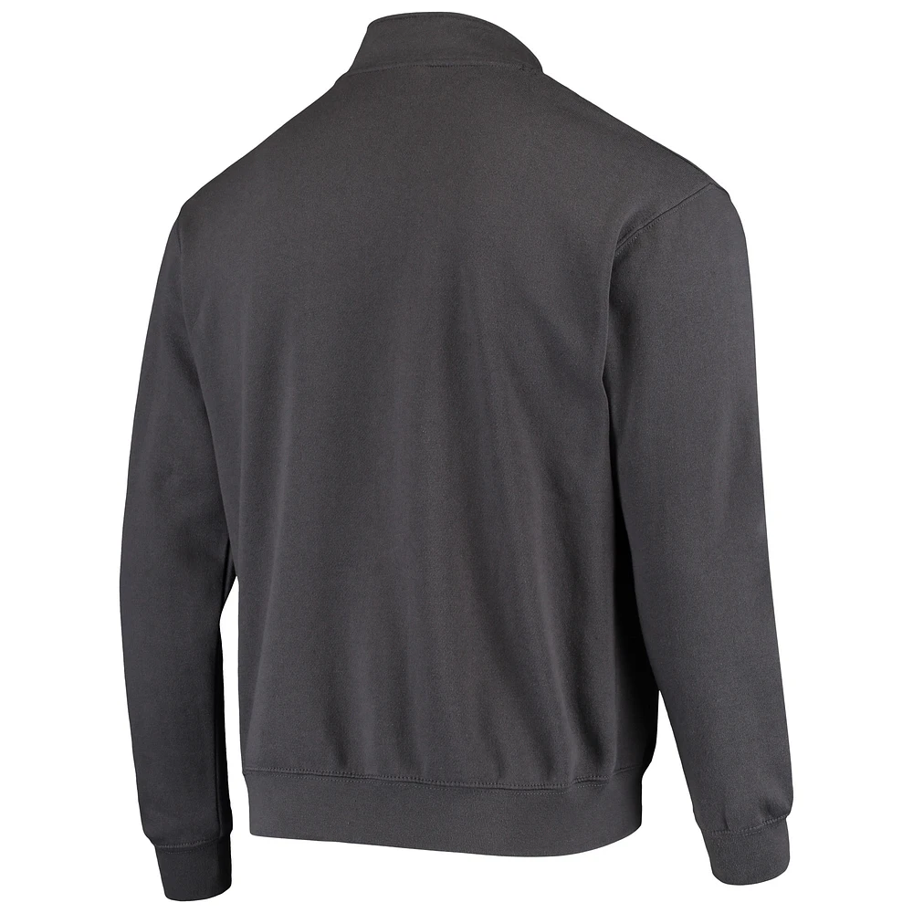 Men's Colosseum Charcoal Oklahoma State Cowboys Tortugas Logo Quarter-Zip Jacket