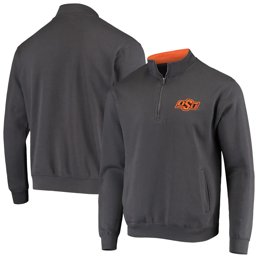 Veste Colosseum Charcoal Oklahoma State Cowboys Tortugas Logo Quarter-Zip pour homme