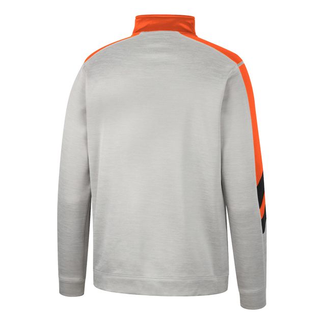 Veste Colosseum Grey/Orange Oklahoma State Cowboys Bushwood Fleece Quarter-Zip pour homme