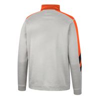 Men's Colosseum Gray/Orange Oklahoma State Cowboys Bushwood Fleece Quarter-Zip Jacket