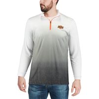 Men's Colosseum Gray Oklahoma State Cowboys Magic Team Logo Quarter-Zip Jacket