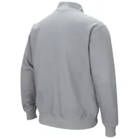 Men's Colosseum Heathered Gray Oklahoma State Cowboys Tortugas Team Logo Quarter-Zip Jacket