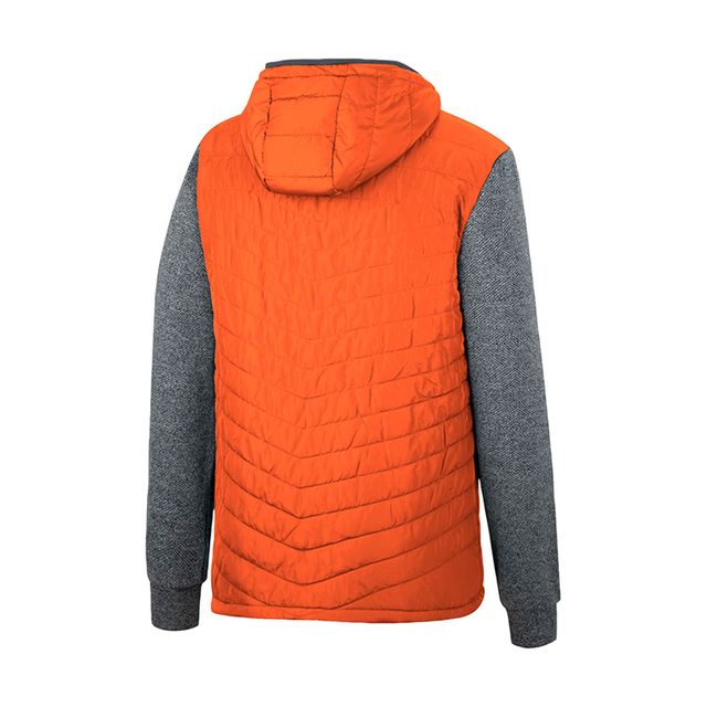 Sweat à capuche entièrement zippé chevrons Colosseum Orange/Charcoal Oklahoma State Cowboys Course pour homme