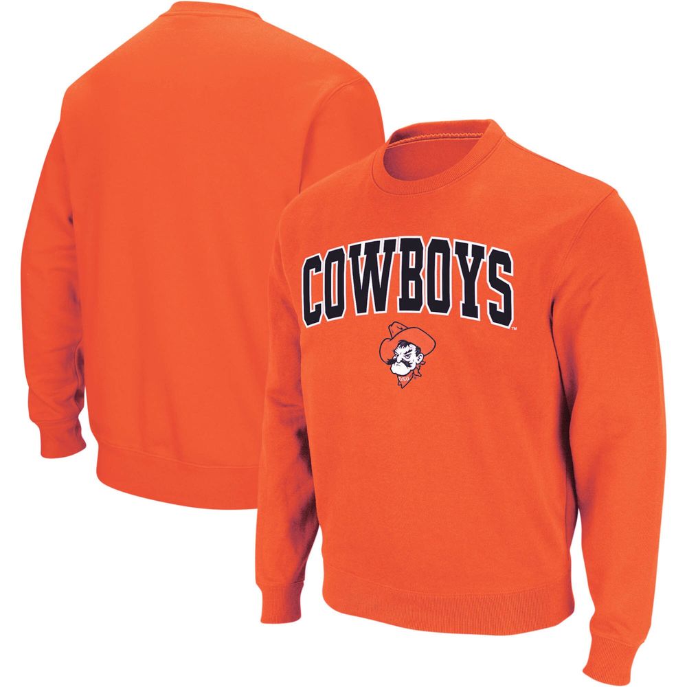 Men's Colosseum Oklahoma State Cowboys Arch & Logo Crew Neck Sweatshirt