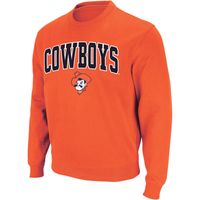 Men's Colosseum Oklahoma State Cowboys Arch & Logo Crew Neck Sweatshirt