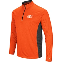 Men's Colosseum Orange Oklahoma State Cowboys Audible Quarter-Zip Windshirt