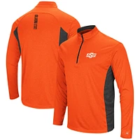 Men's Colosseum Orange Oklahoma State Cowboys Audible Quarter-Zip Windshirt