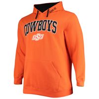 Men's Colosseum Orange Oklahoma State Cowboys Big & Tall Arch Logo 2.0 Pullover Hoodie